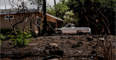 Maui residents get a close up look at the burn scar where their homes once stood