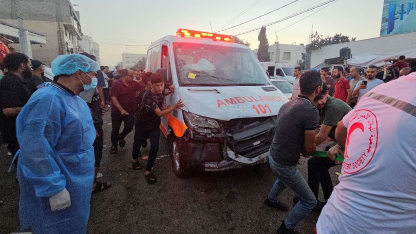 Israel admits airstrike on ambulance near hospital that witnesses say killed and wounded dozens